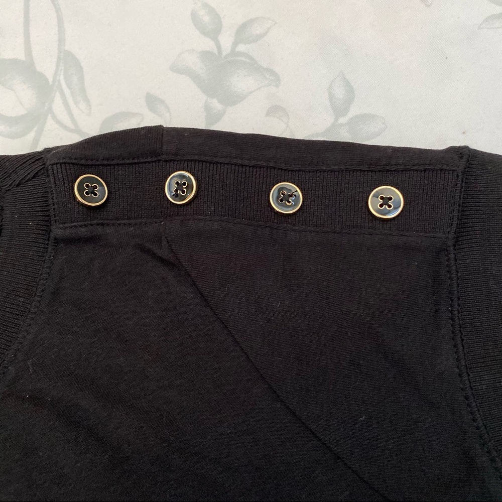 Talbots Size Mp Black Basic Tee - image 4